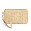 Amazon's popular straw zero wallet women's medium and long simple handbag foreign trade portable mobile phone bag women's bag 