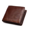 Amazon popular RFID men's short wallet ultra thin Student Wallet Leather youth men's bag horizontal zero wallet