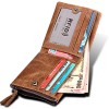 Wallet short men's wallet Amazon hot selling new crazy horse leather anti-theft brush RFID Genuine Leather Men's wallet