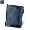 Crazy Horse Leather Men's wallet RFID anti-theft brush leather short men's ticket wallet wallet double zipper zero wallet 