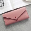 Women's long heart-shaped letter embroidery thread 20% off multifunctional simple wallet 2021 new student multifunctional Wallet 