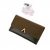 Autumn and winter new wallet matte color matching 30% off long women's wallet wholesale 