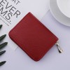 Manufacturer direct selling new litchi pattern zipper bag men's and women's organ card clip credit card cover small wallet change clip 