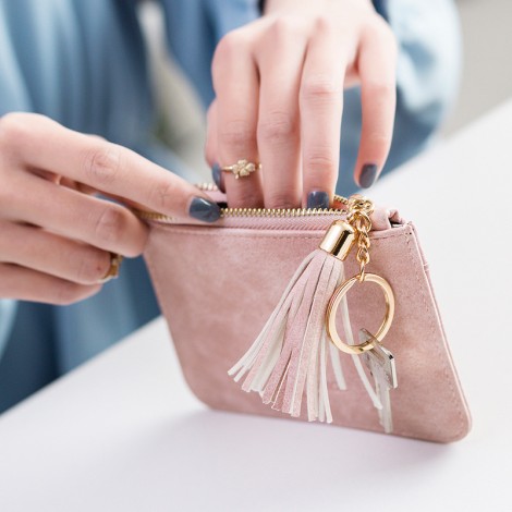 Photo printed leather goods * women's Mini Purse change wallet women's short Korean student small fresh thin coin bag 