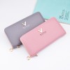 new wallet women's handbag long zipper wallet Korean fashion lychee pattern large capacity mobile phone bag 