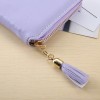 Women's small wallet solid color tassel zipper quality assurance simple women's zero wallet one agent manufacturer direct sales 