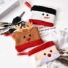 Christmas key wallet bag cartoon square zipper knitting zero wallet key chain Coin Zipper bag wholesale 
