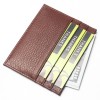 Retro ultra thin compact card bag leather multi card position card bag Amazon card sleeve clip simple male and female card clip 