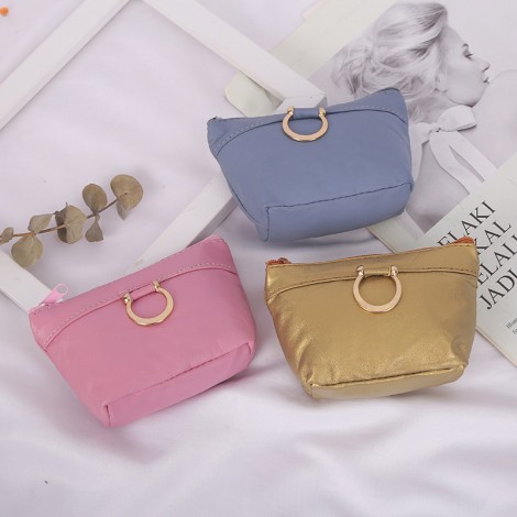 Korean ins solid color sheepskin zero wallet Amazon candy color women's zipper zero purse manufacturer supply wholesale 