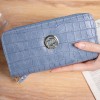 new women's purse double layer long women's handbag double zipper fashion fashion multi card position high-capacity grab 