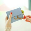 Spot wholesale women's purse hot selling Korean version new leather retro chain decoration 30% off short women's purse 