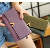 Autumn and winter new wallet matte color matching 30% off long women's wallet wholesale 