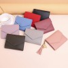 Wallet ladynew short tassel pendant litchi pattern wallet card bag holding lovely zero wallet in stock 