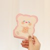 Cute cartoon bear biscuit card bag card set driver's license set meal card certificate set pu leather bank card credit card bag 