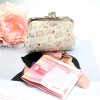 Cartoon cute women's zero wallet fabric printing short wallet creative bank card bag wholesale 