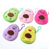 Cartoon small change wallet children's lovely corduroy change bag avocado coin bag 