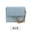 Spot wholesale women's purse hot selling Korean version new leather retro chain decoration 30% off short women's purse 