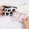 Small wallet women's Korean version new cute cow ultra-thin zero wallet zipper multi card position large capacity portable wallet women 