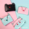 New ins leather card bag change purse creative cute DIY hand sewn owl shape card pocket change purse 