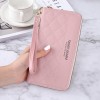 Korean New Wallet women's long zipper solid color simple multi card position Lingge card bag women's large capacity hand bag 