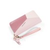 New women's handbag wallet women's long Korean color contrast splicing zipper tassel large capacity wallet mobile phone bag 