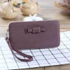 Foreign trade new women's large capacity lunch box Bow Purse Japan and South Korea long hand bag small fresh mobile phone bag fashion 