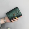 Net red retro small wallet short 2021 simple Korean version new wallet women's three fold buckle thin change clip 