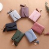Manufacturers directly provide short wallet tassel pendant litchi pattern wallet multi card women's zero wallet 
