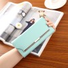 Wallet women's long simple soft leather buckle 30% off multi card slot large capacity women's wallet wholesale one for distribution 