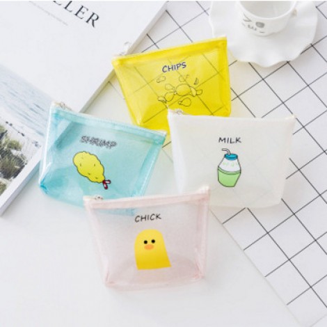 New cute cartoon zero wallet soft glue PVC coin bag fun snack small wallet 