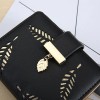 Women's short wallet leaf hollowed out Korean fashion buckle zipper handbag one, distributed directly by the manufacturer 