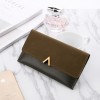 Autumn and winter new wallet matte color matching 30% off long women's wallet wholesale 