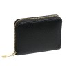 Manufacturer direct selling new litchi pattern zipper bag men's and women's organ card clip credit card cover small wallet change clip 