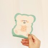 Cute cartoon bear biscuit card bag card set driver's license set meal card certificate set pu leather bank card credit card bag 