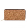 Spot wholesale bark short zipper zero wallet female natural environmental protection Pu cork wallet cross-border hot sale 