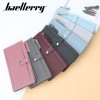 Baellerry cross border popular women's wallet simple and fashionable multi card slot card bag 30% discount buckle Long Wallet 