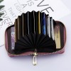 Manufacturer direct selling new litchi pattern zipper bag men's and women's organ card clip credit card cover small wallet change clip 