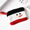 Christmas key wallet bag cartoon square zipper knitting zero wallet key chain Coin Zipper bag wholesale 