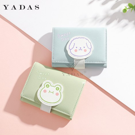 [frog quack] Yadas 30% off cute wallet women's children's 30% off short womenpurse 