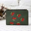 College style new women's purse short cherry embroidery zipper women's card bag zero PURSE Coin Bag in stock 