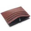 Retro ultra thin compact card bag leather multi card position card bag Amazon card sleeve clip simple male and female card clip 