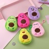 Cartoon small change wallet children's lovely corduroy change bag avocado coin bag 