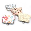 Cartoon cute women's zero wallet fabric printing short wallet creative bank card bag wholesale 