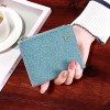 Ins small wallet women's short 2022 new Korean version simple small fresh student zipper buckle folding change clip 