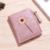 Ins small wallet women's short 2022 new Korean version simple small fresh student zipper buckle folding change clip 