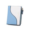 Wallet 2021 cross border new texture double zipper women's wallet Korean fashion contrast color short Wallet 