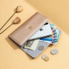 2019 new women's wallet Korean fashion frosted hand bag long bronzed zipper buckle mobile phone bag 