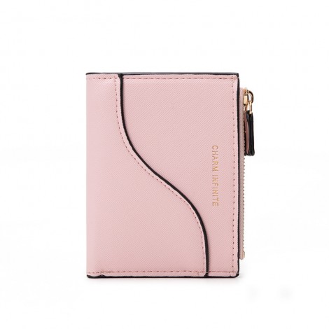 Wallet 2021 cross border new texture double zipper women's wallet Korean fashion contrast color short Wallet 