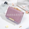 women's short wallet Korean fashion bright face 30% discount small teaching bag multi card student zero wallet in stock 