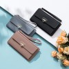 Factory supply wholesale women's leisure three fold multifunctional handbag direct selling fashion buckle zipper mobile phone bag 